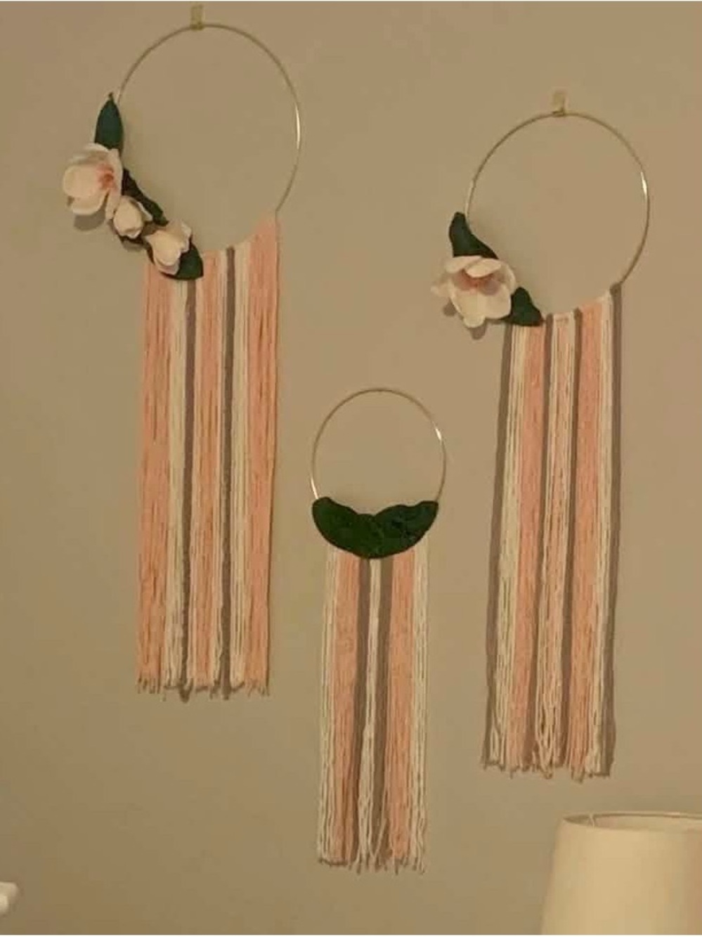 Boho Macrame Hoop Wall Hanging Set — Magnolias